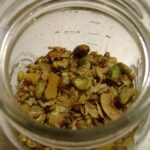 olive oil granola with dried apricots and pistachios