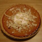 ginger-pumpkin pie with toasted coconut