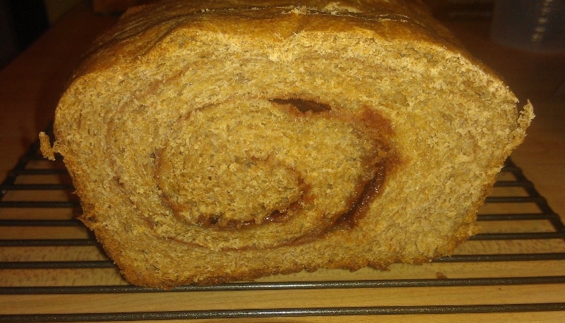 Whole Wheat Cinnamon Swirl Bread