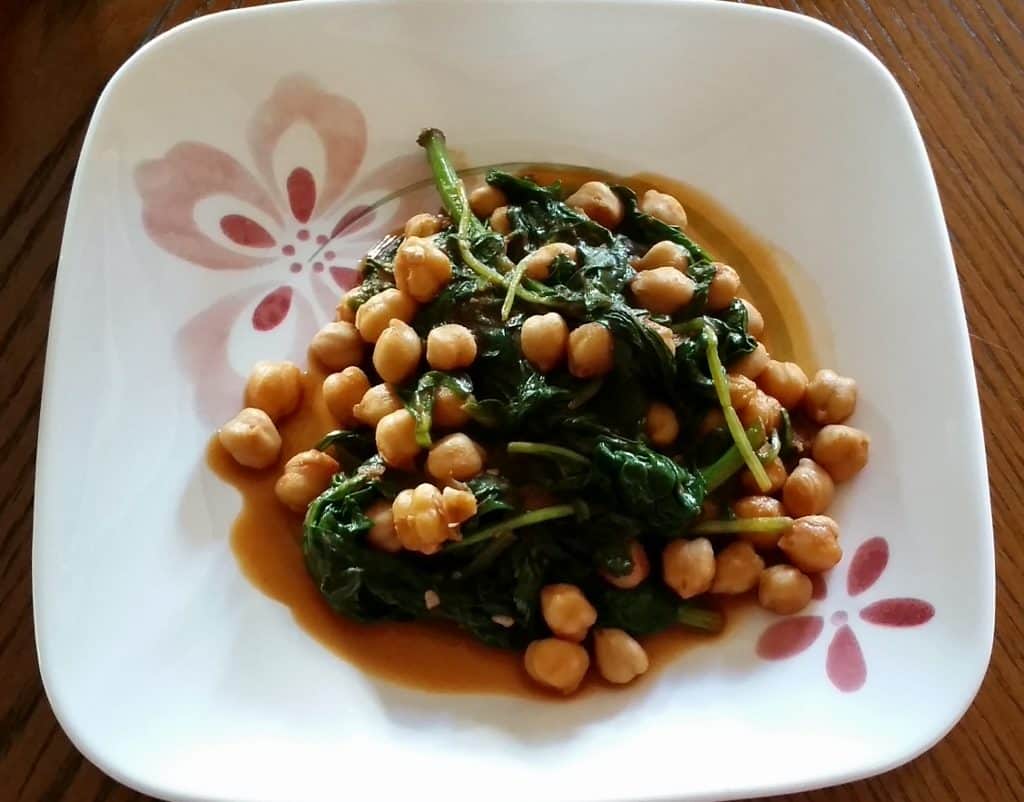 chickpeas with spinach