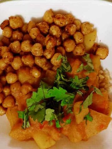 cumin-scented potatoes with chickpeas