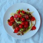 bulgogi tacos, on a plate