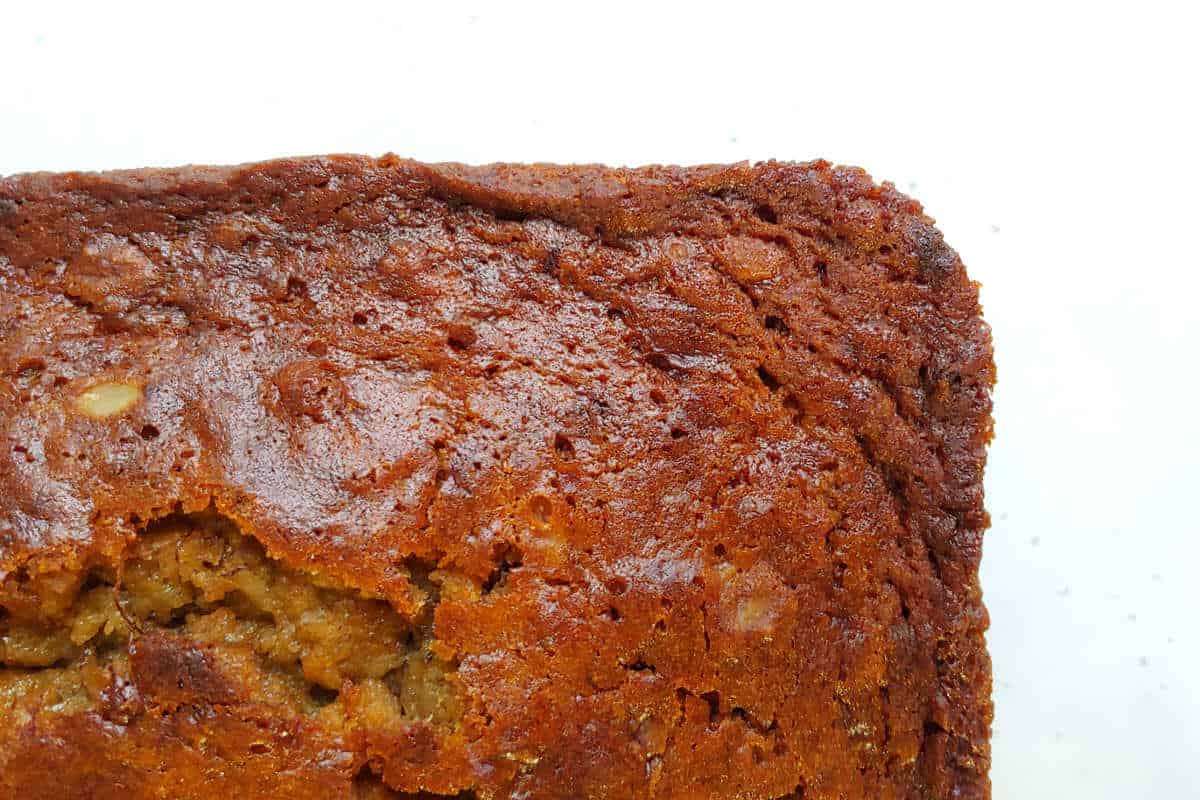 the crust of banana bread