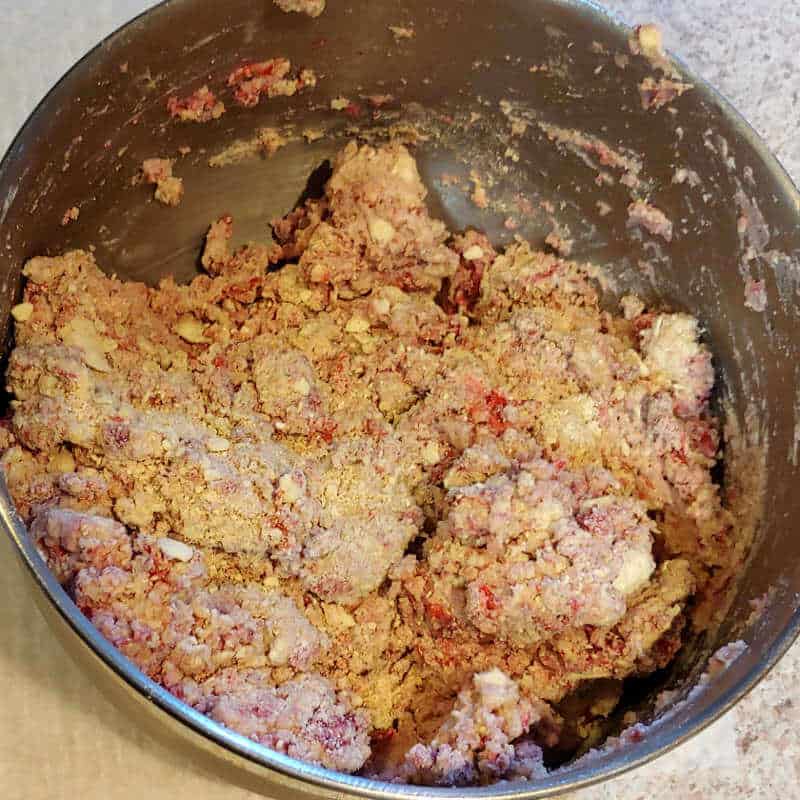 dough for scones, in a bowl