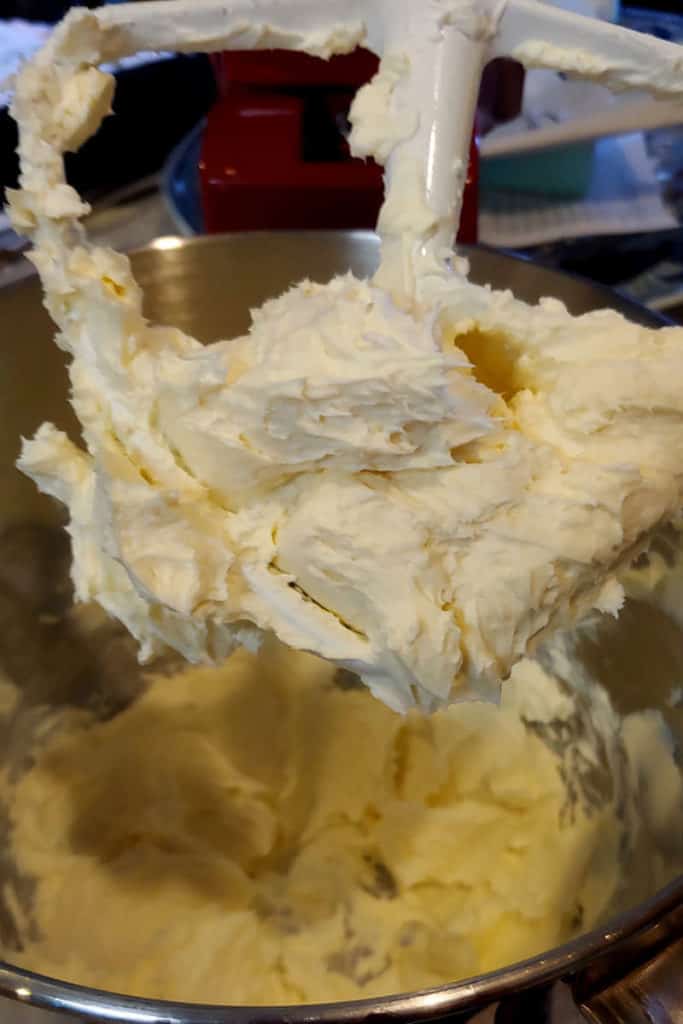 creamed butter and cream cheese