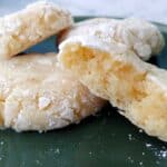 a gooey butter cookie's texture, close up