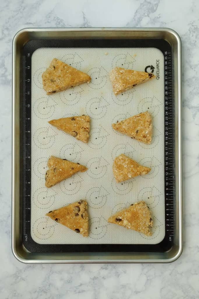 scones on a baking sheet before baking