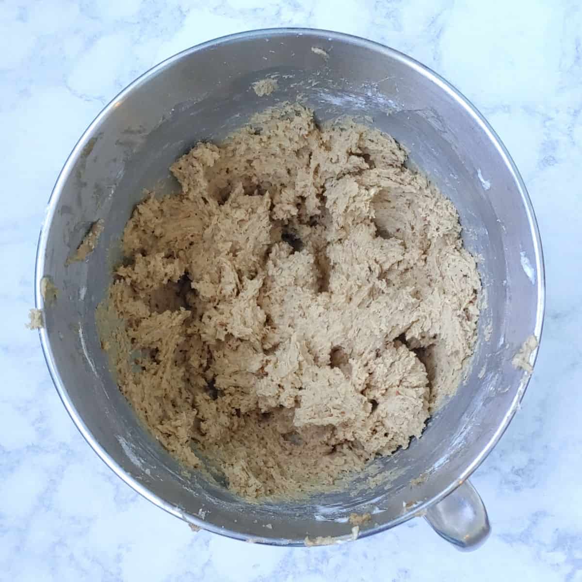 cookie dough before adding pecans