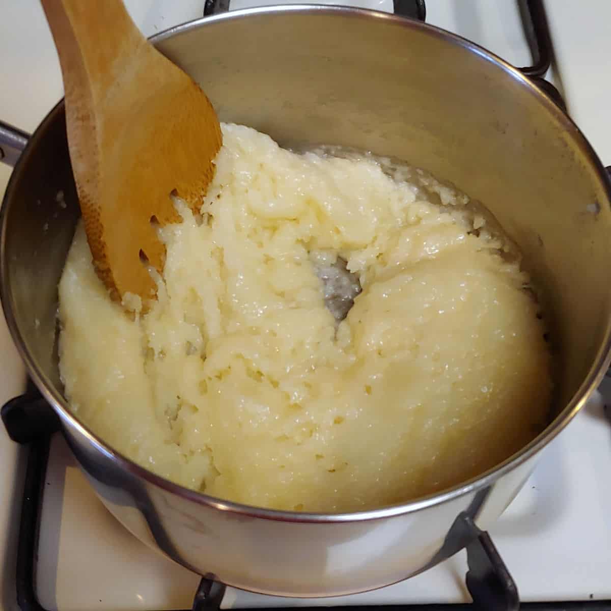 sugar and butter, after cooking together for 3 minutes