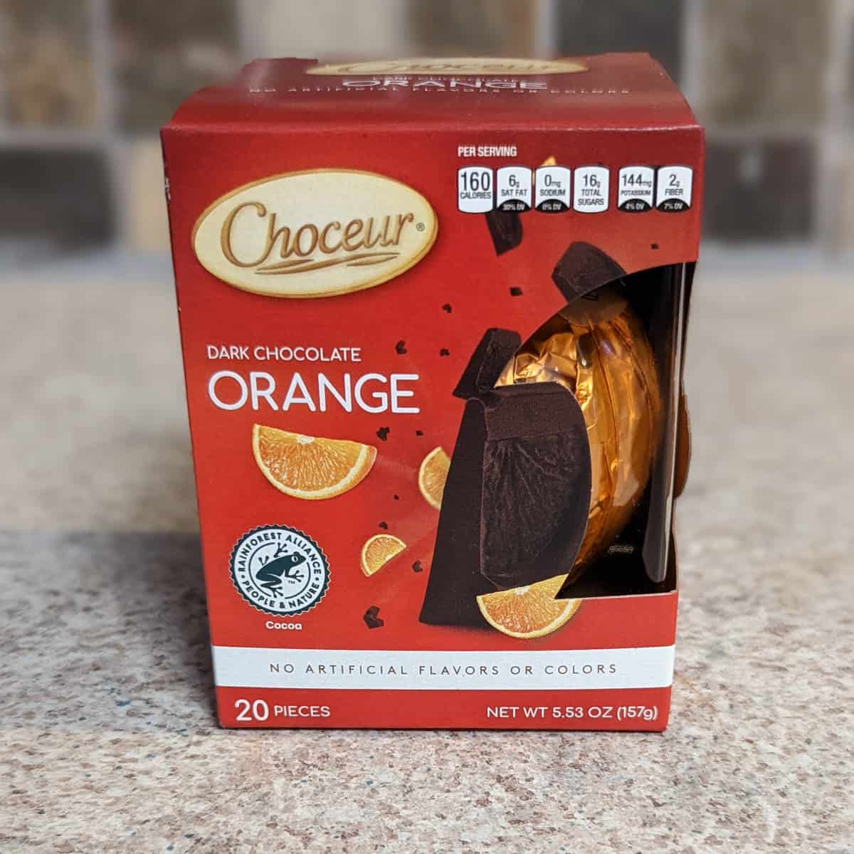 a chocolate orange in a box