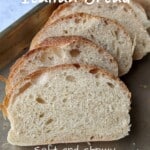 slices of italian bread fanned out - pin for Pinterest