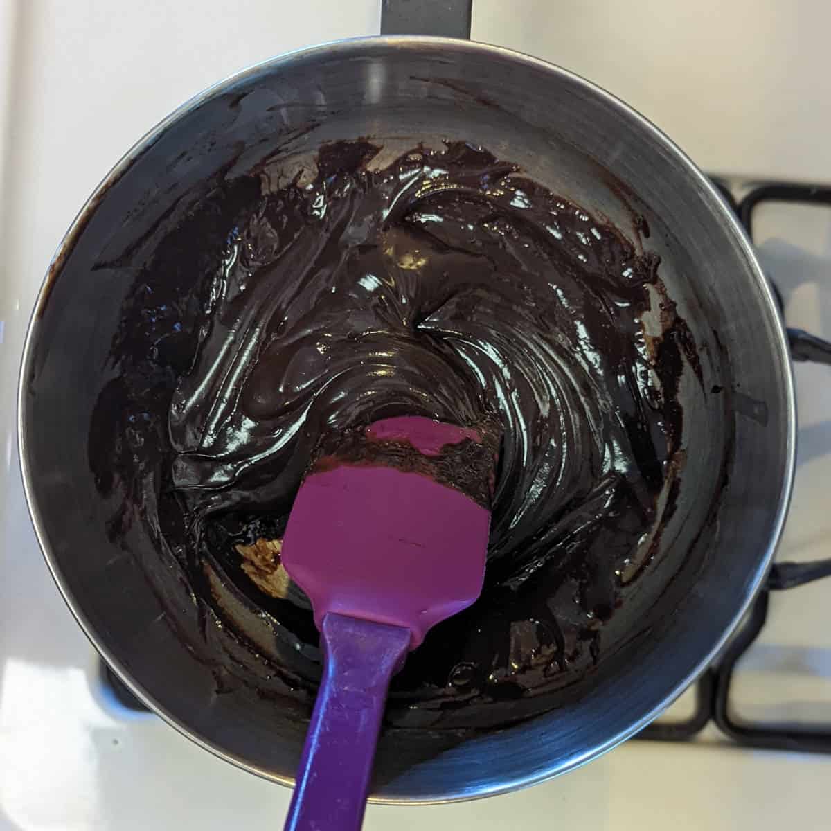 melted chocolate ganache