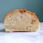 cut slice of Italian bread