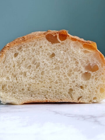 cut slice of Italian bread