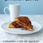 layered cinnamon scone - text overlay for Pinterest