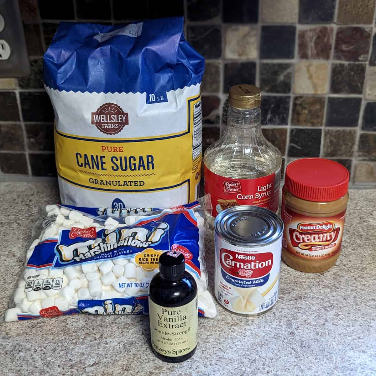 ingredients for peanut butter fudge