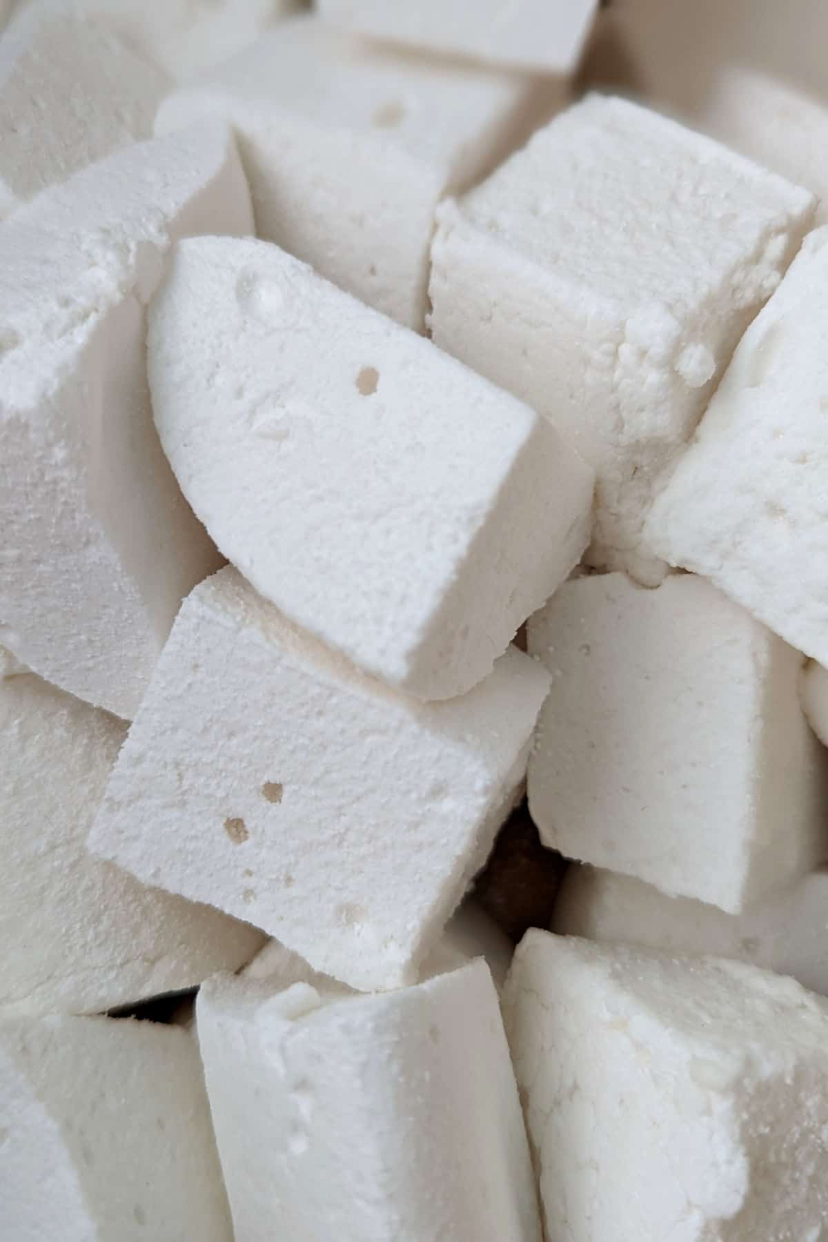 close up of marshmallows