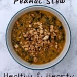 bowl of sweet potato and peanut stew