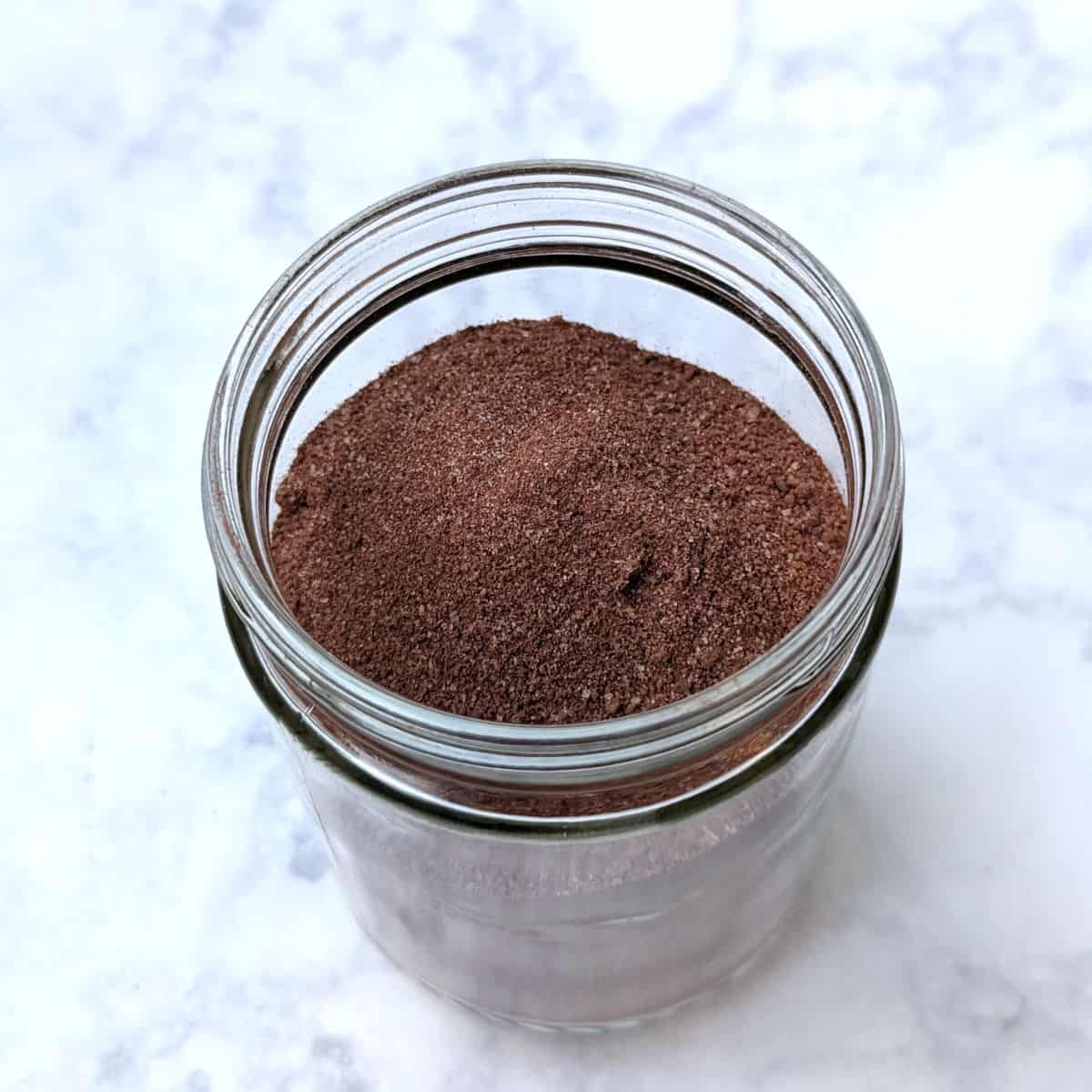 sweet hot chocolate mix in a jar