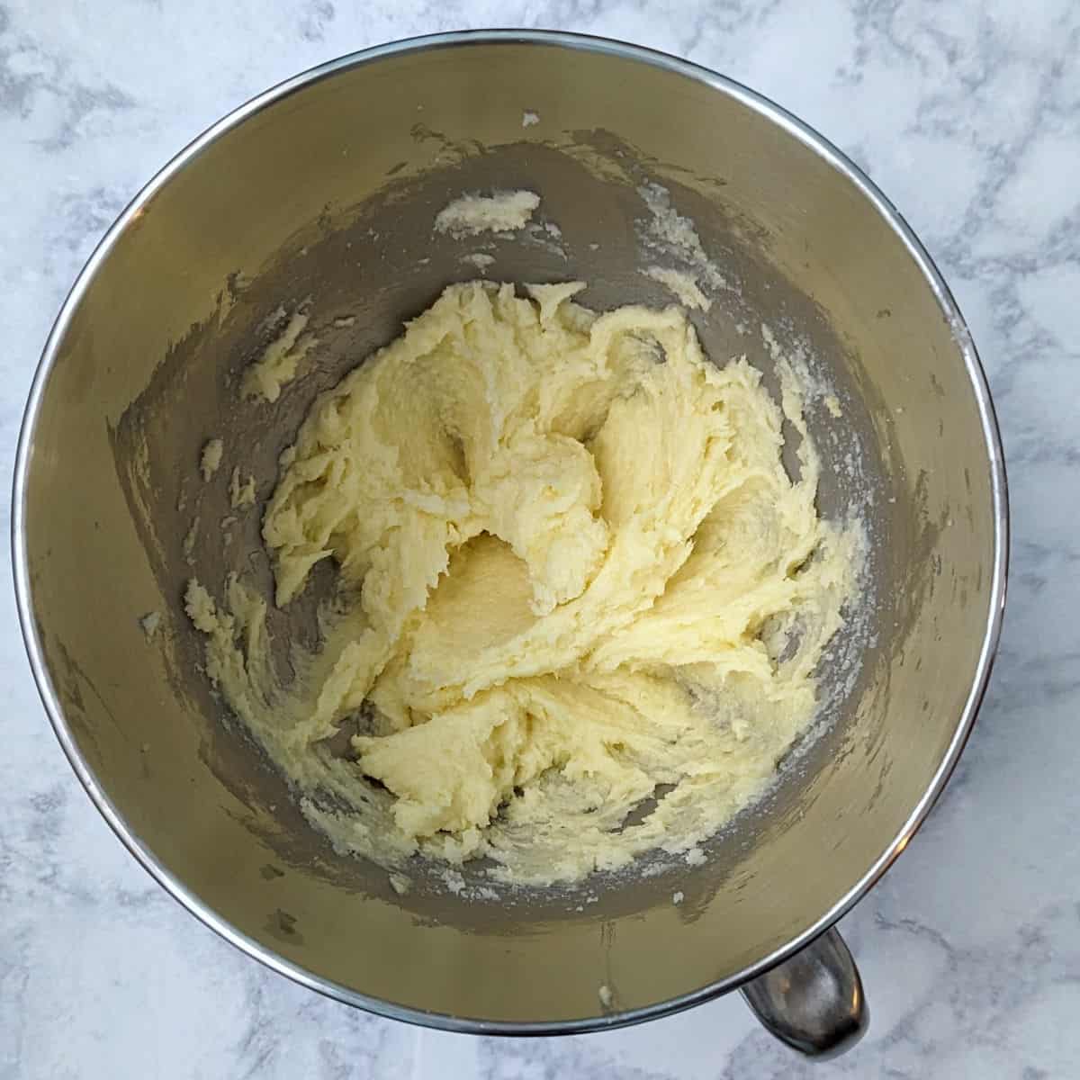 creamed butter, sugar, and egg