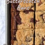 fudgy butterscotch bars - pin for Pinterest