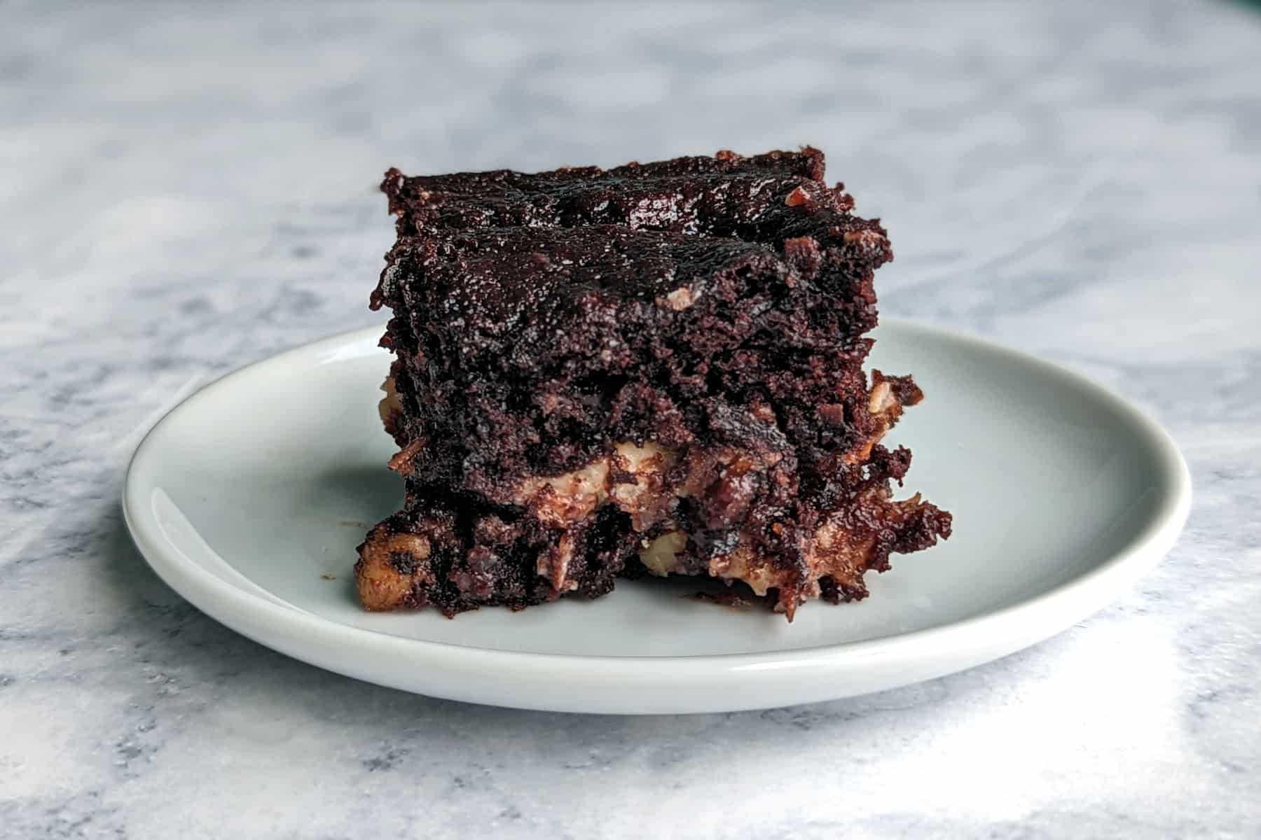 slice of earthquake cake on a plate