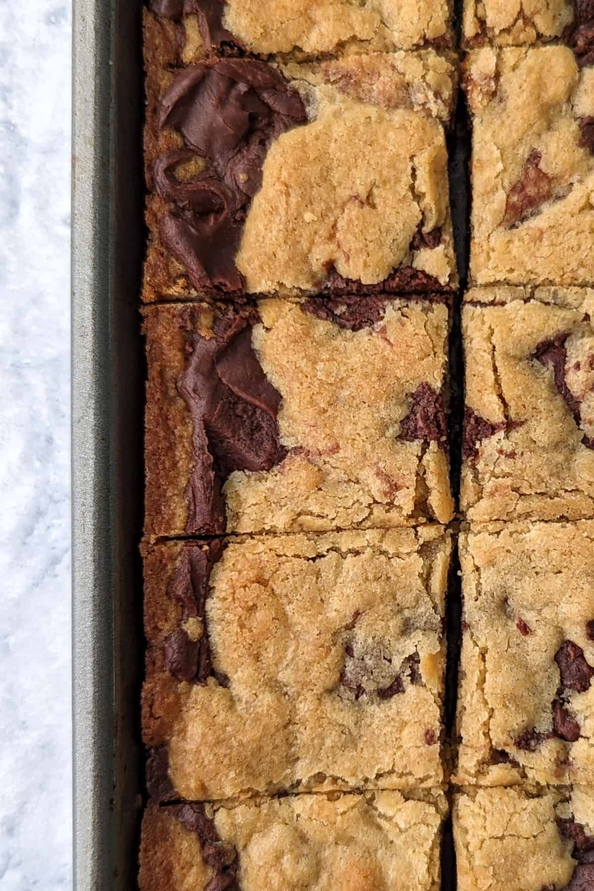 cut fudgy butterscotch bars