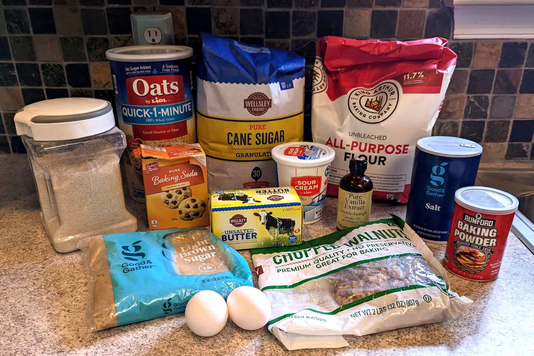 ingredients for sour cream coffee cake