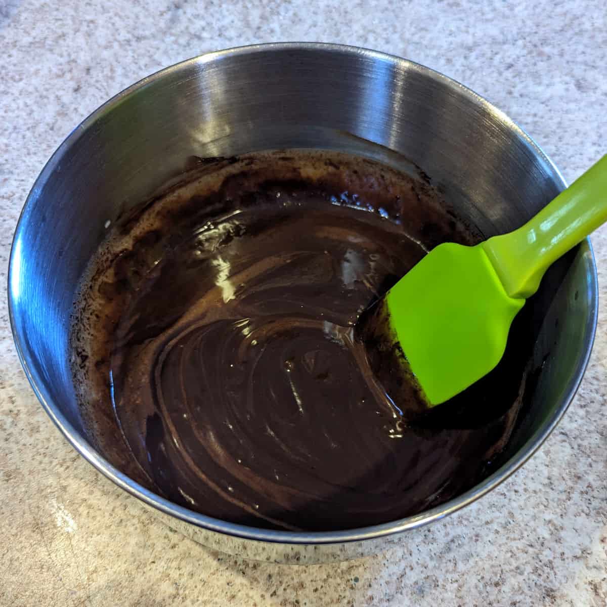 completely mixed chocolate ganache