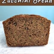 A slice of whole wheat zucchini bread.