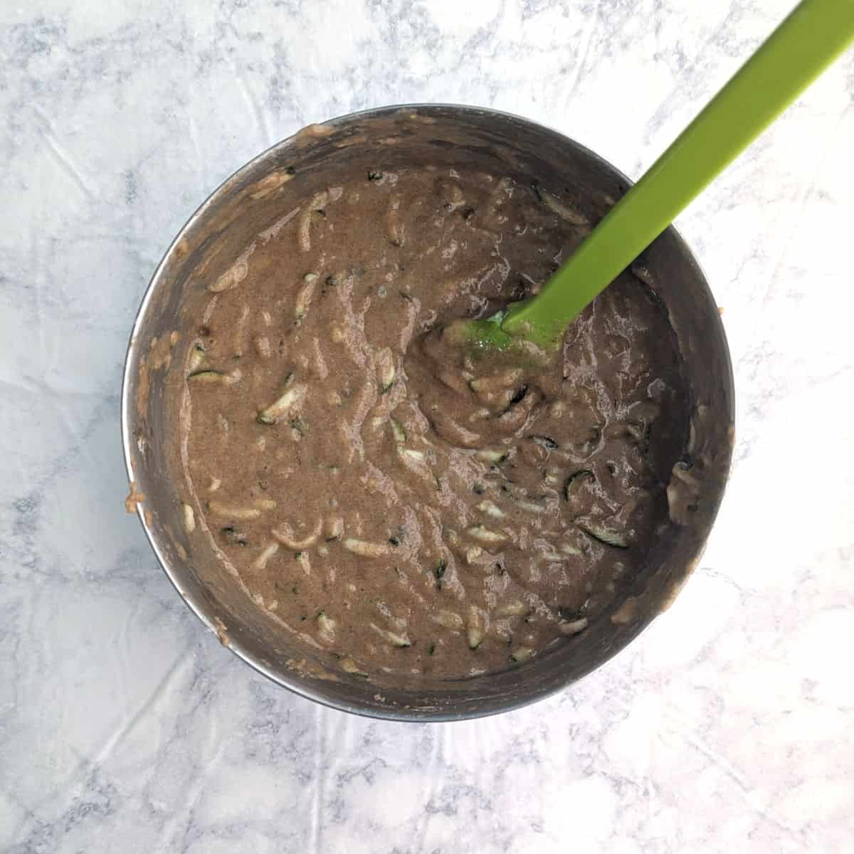 Batter for whole wheat zucchini bread.